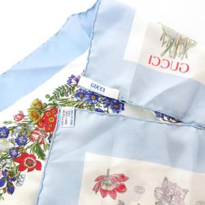 グッチ GUCCI スカーフ シルク 絹100％ フラワー 花柄 インター  