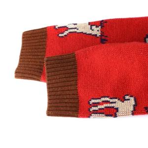 グッチ GUCCI HAWAII カーディガン ウール コットン ニット Vネック アニマル 総柄 赤 レッド ■GY18 /MQ メンズ