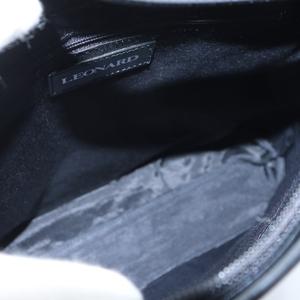 レオナール LEONARD ショルダーバッグ ハンド レザー ロゴ 黒 ブラック  