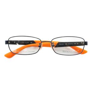 マークバイマークジェイコブス MARC by MARC JACOBS 眼鏡 メガネ 度なし メタルフレーム チタン スクエア ロゴ 54□16-140 黒 ブラック オレンジ MMJ0534/J EMN /XZ ■GY11 レディース