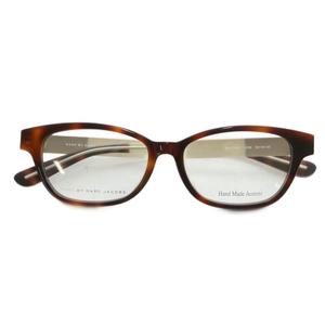 マークバイマークジェイコブス MARC by MARC JACOBS 眼鏡 メガネ 度なし セルフレーム べっ甲柄 ロゴ 52□16-140 茶色 ブラウン グレー MMJ 0048/F /XZ ■GY11 レディース