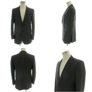 バーバリー BURBERRY セットアップ 上下2点セット テーラードジャケット 2B サイドベンツ 背抜き スラックス テーパード 灰 グレー A1H35-194-07 /MP ■GY18 メンズ