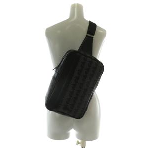 ラコステ LACOSTE ボディバッグ ショルダーバッグ PVC レザー 総柄 