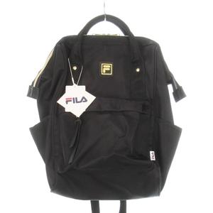未使用品 フィラ FILA ガマグチデイパック リュックサック ナイロン ロゴ F 黒 ブラック FM2045 /AH19 ■GY18 メンズ レディース