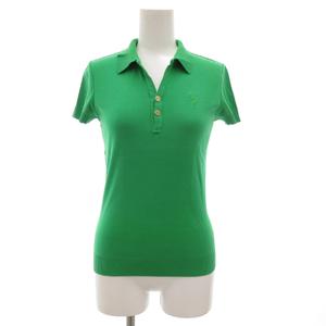 ラルフローレン RALPH LAUREN ポロシャツ カットソー 半袖 ポニー刺繍 ロゴ XS 緑 グリーン /GV ■GY18 レディース