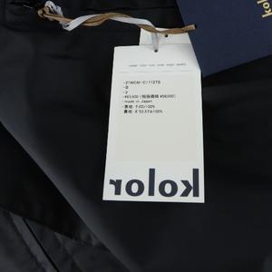 【中古】未使用品 カラー kolor タグ付き 21SS バックプリント ナイロン コート ロング フード 3 黒 21WCM-C11127S 未使用品 カラー kolor タグ付き 21SS バックプリント ナイロン コート