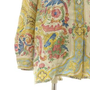 エトロ ETRO シャツ ブラウス 絹 シルク 長袖 ペイズリー 総柄 40 M
