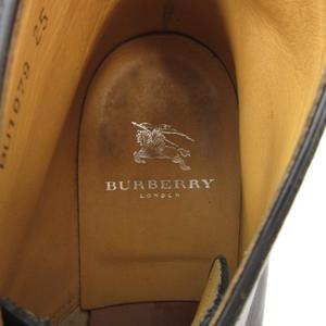 バーバリー BURBERRY チャッカブーツ 革靴 レザー レースアップ 25cm 黒 ブラック /AE ■GY18 メンズ