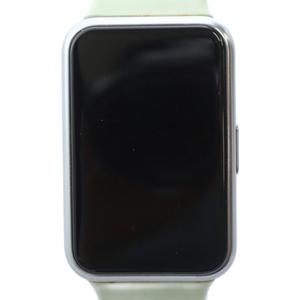 HUAWEI ファーウェイ WATCH FIT-7B7 TIA-B09 腕時計 スマートウォッチ デジタル スクエア ロゴ 初期化・動作確認済 カーキ シルバー色 ■GY18 /MQ メンズ レディース