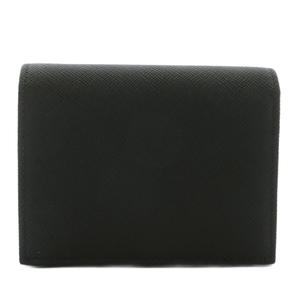 プラダ PRADA 1MV204 二つ折り 財布 サフィアーノレザー 三角 トライアングル ロゴ プレート ゴールド金具 黒 ブラック /XZ ■OH ■GY13 レディース