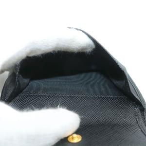 プラダ PRADA 1MV204 二つ折り 財布 サフィアーノレザー 三角 トライアングル ロゴ プレート ゴールド金具 黒 ブラック /XZ ■OH ■GY13 レディース