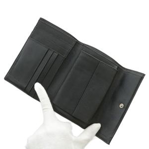 プラダ PRADA 財布 三つ折り ナイロン レザー 三角ロゴプレート 黒 ブラック /XZ ■GY11 レディース