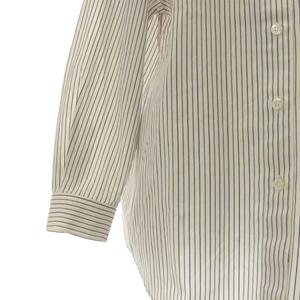 バーバリー BURBERRY シャツ ブラウス 長袖 ストライプ 総柄 ロゴ 刺繍 13ABR XL 白 ホワイト 紺 ネイビー 紫 パープル /XZ ■GY18 メンズ