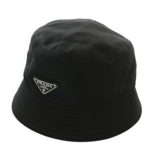 プラダ PRADA 帽子 バケットハット バケハ Re-Nylon リサイクルナイロン トライアングルロゴ S 黒 ブラック 1HC137 2DMI /XZ ■OH ■GY11 レディース