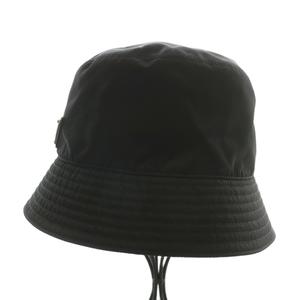 プラダ PRADA 帽子 バケットハット バケハ Re-Nylon リサイクルナイロン トライアングルロゴ S 黒 ブラック 1HC137 2DMI /XZ ■OH ■GY11 レディース