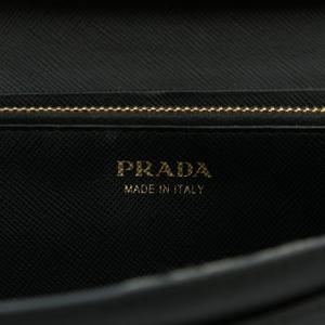 プラダ PRADA 長財布 二つ折り サフィアーノレザー ロゴ ゴールド金具 黒 ブラック /XZ ■OH ■GY18 レディース