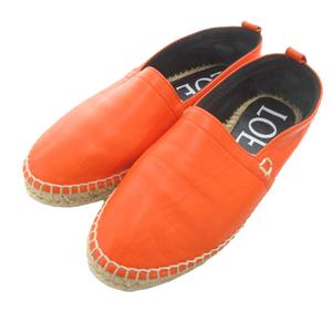 ロエベ LOEWE エスパドリーユ スリッポン アナグラム 36 オレンジ 橙色 /IU ■GY18 レディース