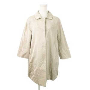 Sマックスマーラ 'S Max Mara ステンカラーコート スプリングコート コクーン ロング 七分袖 比翼 40 L ベージュ /MN11 ■GY18 レディース