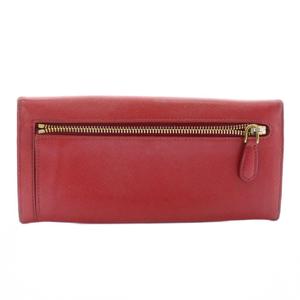 プラダ PRADA 長財布 二つ折り サフィアーノレザー ロゴ ゴールド金具 赤 レッド /XZ ■OH ■GY11 レディース