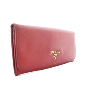 プラダ PRADA 長財布 二つ折り サフィアーノレザー ロゴ ゴールド金具 赤 レッド /XZ ■OH ■GY11 レディース