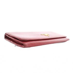 プラダ PRADA 長財布 二つ折り サフィアーノレザー ロゴ ゴールド金具 赤 レッド /XZ ■OH ■GY11 レディース