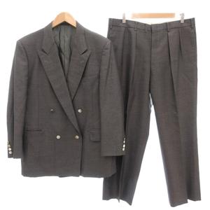 バーバリーズ Burberrys ヴィンテージ セットアップ スーツ ブレザー ジャケット パンツ 総裏地 ダブル ダークグレー 秋冬 /AE ■GY11 メンズ
