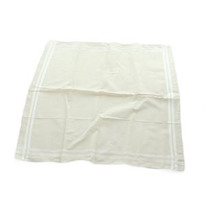 エルメス HERMES スカーフ ハンカチ チェック柄 ロゴ ベージュ ■GY11 /MQ ■OH レディース