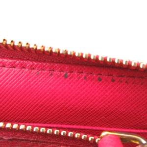 プラダ PRADA 長財布 サイフ キルティング プレート ラウンドファスナー ショッキングピンク /YJ ■GY11 レディース