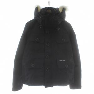 カナダグース CANADA GOOSE ラッセルパーカー RUSSELL PARKA ダウンジャケット アウター ファー 毛皮 コヨーテ フード ジップアップ ロゴ ワッペン XS 黒 ブラック 2301JM /XZ ■GY18 メンズ