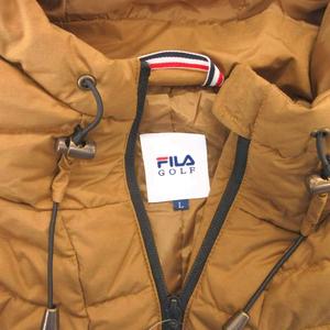 フィラ FILA ダウンコート ロゴ刺繍 フード ロング L ベージュ /FF ■GY18 レディース