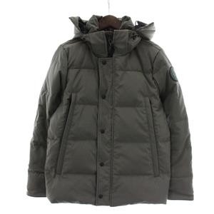 カナダグース CANADA GOOSE ウィンダムパーカー ブラックレーベル WYNDHAM PARKA BLACK LABEL ダウンジャケット アウター フード ジップアップ ロゴ ワッペン XS グレー 2048MB /XZ ■GY18 メンズ