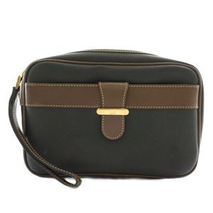 ダンヒル dunhill セカンドバッグ クラッチバッグ PVC レザー ロゴ ゴールド金具 ダークブラウン 茶色 ブラウン /XZ ■GY18 レディース