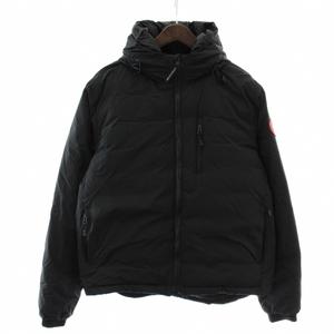 カナダグース CANADA GOOSE ロッジフーディ LODGE HOODY ダウンジャケット アウター ナイロン ジップアップ ロゴ ワッペン XL 黒 ブラック 5078MA /XZ ■GY18 メンズ