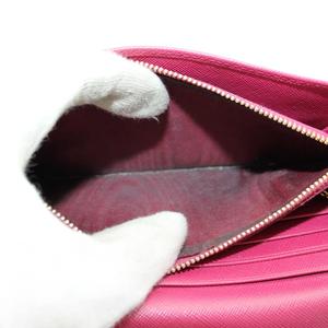 プラダ PRADA 長財布 二つ折り サフィアーノレザー リボン ロゴ ゴールド金具 ピンク /XZ ■OH ■GY18 レディース