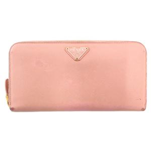 プラダ PRADA サフィアーノ 長財布 ウォレット 小銭入れ レザー ピンク /JS ■GY17 レディース