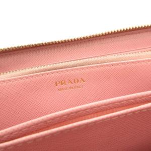 プラダ PRADA サフィアーノ 長財布 ウォレット 小銭入れ レザー ピンク /JS ■GY17 レディース