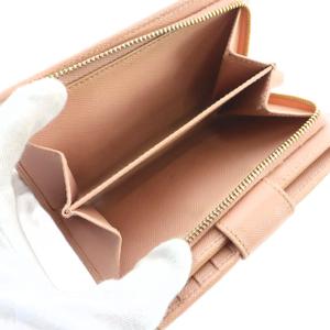プラダ PRADA 二つ折り財布 ウォレット レザー ロゴ サフィアーノ ピンク ■GY05 /MQ ■OH レディース