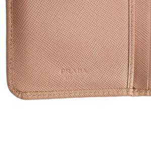 プラダ PRADA 二つ折り財布 ウォレット レザー ロゴ サフィアーノ ピンク ■GY05 /MQ ■OH レディース