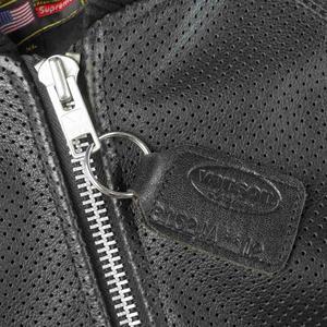 シュプリーム SUPREME Vanson バンソンコラボ Leathers Perforated Bomber Jacket レザー ボンバージャケット 牛革 レーシング XL 黒 ブラック /MW ■GY18 メンズ