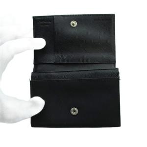 プラダ PRADA 小銭入れ コインケース  ウォレット ロゴ 三角プレート 黒 ブラック ■GY17 /MQ ■OH レディース