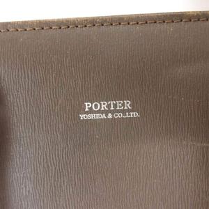 ポーター PORTER フラックス ブリーフケース ビジネスバッグ レザー ロゴ 茶 ブラウン /YJ ■GY11 メンズ