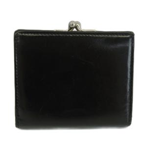 プラダ PRADA コンパクトウォレット 財布 二つ折り がま口 レザー ロゴ 型押し 黒 ブラック /XZ ■GY11 レディース