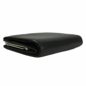 プラダ PRADA コンパクトウォレット 財布 二つ折り がま口 レザー ロゴ 型押し 黒 ブラック /XZ ■GY11 レディース