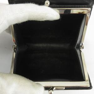 プラダ PRADA コンパクトウォレット 財布 二つ折り がま口 レザー ロゴ 型押し 黒 ブラック /XZ ■GY11 レディース