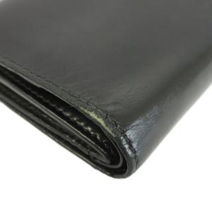 プラダ PRADA コンパクトウォレット 財布 二つ折り がま口 レザー ロゴ 型押し 黒 ブラック /XZ ■GY11 レディース