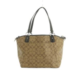 コーチ COACH 2WAY ハンドバッグ トートバッグ ショルダーバッグ シグネチャー柄 ベージュ F19818 /MI ■GY18 レディース
