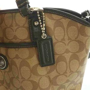 コーチ COACH 2WAY ハンドバッグ トートバッグ ショルダーバッグ シグネチャー柄 ベージュ F19818 /MI ■GY18 レディース