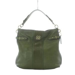 コーチ COACH ショルダーバッグ ハンド ワンハンドル レザー 本革 緑 ロゴ 無地 バックルデザイン 16457 /RI ■OS ■GY42 レディース