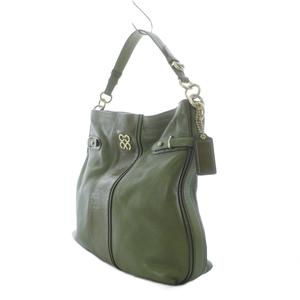 コーチ COACH ショルダーバッグ ハンド ワンハンドル レザー 本革 緑 ロゴ 無地 バックルデザイン 16457 /RI ■OS ■GY42 レディース