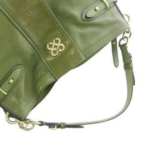 コーチ COACH ショルダーバッグ ハンド ワンハンドル レザー 本革 緑 ロゴ 無地 バックルデザイン 16457 /RI ■OS ■GY42 レディース